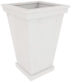 Miljöörakennus kartioruukku 40x40x60cm valkoinen - 1