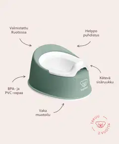 BabyBjörn smart potta - syvä vihreä/valkoinen - 2