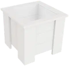 Miljöökoriste Nelikulmainen kukkalaatikko valkoinen - 1