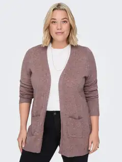 ONLY CARMAKOMA naisten neuletakki Caresly - Rose Brown - 6