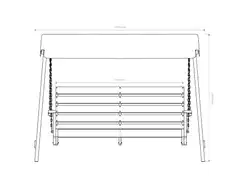 Pihakeinu 3-istuttava tumman harmaa - 4