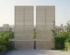 Miljöörakennus näkösuojaritilä vaaka 179X80X3cm vaalean harmaa - 4