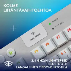 Logitech g915 x lightspeed tkl langaton pelinäppäimistö tactile valkoinen - 5