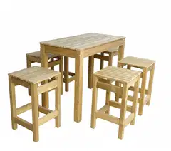 Birgitta baaripöytä 60x120cm, kestopuu vihreä - 2