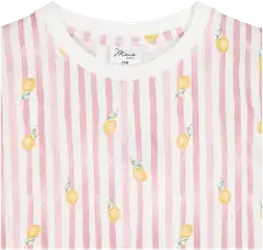 Maia family lasten t-paita Sitruunaraita 205614 - Vaaleanpunainen - 2