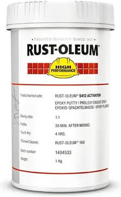 Rust-Oleum 5412 Epoksikorjauskitti 2kg vaalean harmaa - 2