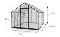 Ecoslider kasvihuone 3.0 X 6.24 - 4