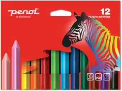 Penol vahaliidut Plastic Crayons 12 kpl - 1