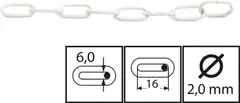 Habo koristeketju 100-11 valkoinen 2m - 1