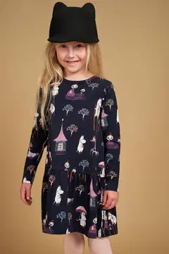 Martinex Muumi lasten mekko Tulvia 592696 - tummansininen - 4