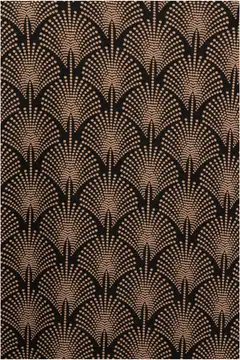 House naisten kuosillinen trikootunika 213HP30608, D-mitoitus - Black&brown AOP - 3