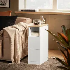 SoBuy yöpöytä valkoinen FBT149-WN - 2