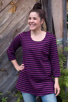 Pikkupuoti Oy naisten trikootunika - Violetti - 3