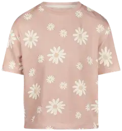 Kokonoko lasten kukallinen t-paita N58902-37 - Smokey Pink - 1