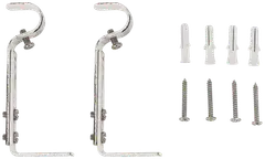 Ihanin verhotangon kannakkeet valkokulta 19mm 2kpl/pss - 4