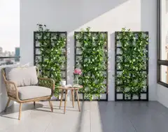 Ritilä/aitaelementti 80X180cm, grafiitin harmaa, Materiaalivahvuus 15x38mm - 5