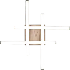 Trio kattovalaisin Route LED 4-os mattamusta/puu - 3