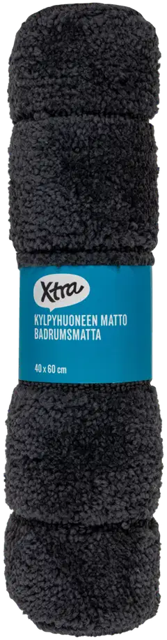 Xtra kylpyhuoneenmatto Anna 40x60 cm tummanharmaa - 3