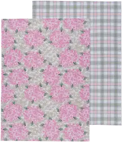 House keittiöpyyhe Hydrangea 50 x 70 cm pinkki 2 kpl - 1
