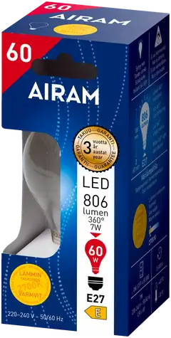 Airam LED 7W vakiolamppu filamentti E27 806lm 2700K - 2