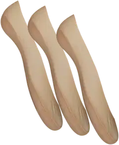 House naisten avokkassukat silikonireunalla C004 3-pack - NUDE - 1