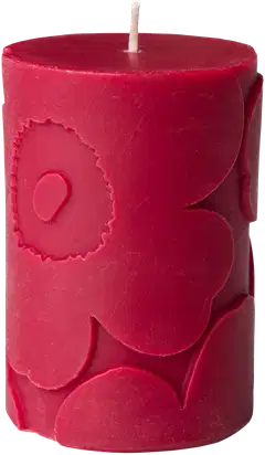 Marimekko Unikko tummanpunainen pöytäkynttilä 1kpl/6,5x10cm - 2