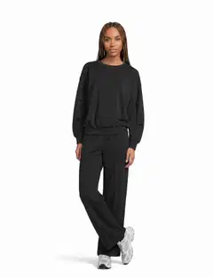WKLY. naisten leveälahkeiset scuba-joggersit 222W300315 - black - 5