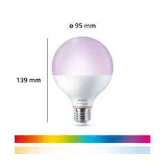 Philips Smart Lighting LED-filamenttilamppu 11W G95 E27 2200-6500K 1055lm RGB - 3