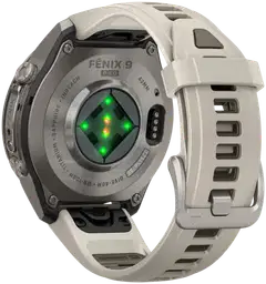 Garmin Fenix 9 Pro inReach 43 mm titaani, sumunharmaa ja tumma hiekanvärinen urheilukello - 8