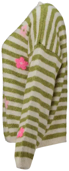 Hailys naisten neule La44uren - khaki stripe/flower - 2