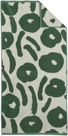 Ratia kylpypyyhe Nuppunen 70x140cm vihreä/valkoinen - 2