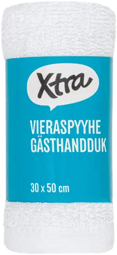 Xtra vieraspyyhe Anna 30x50 cm valkoinen - 2