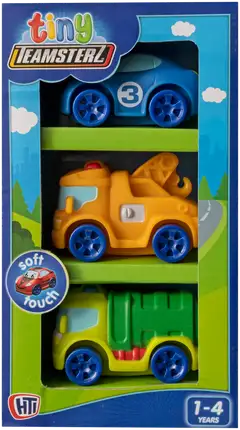 Tiny Teamsterz lelu kolme pikkuautoa - 4