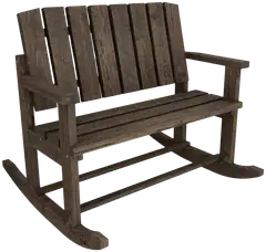 Miljöörakennus jämäkkä kahden istuttava seniorikeinupenkki tumman harmaa 116 x 131 x 113 cm - 1