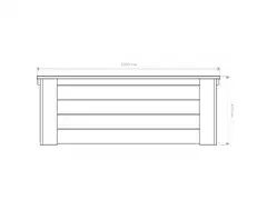 Piha-arkku, tumman harmaa, 40x45x120cm - 2