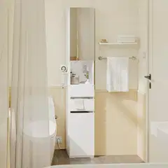 SoBuy kylpyhuonekaappi valkoinen BZR240-E-W - 2