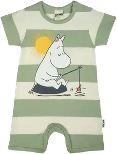 Muumi vauvojen leikkipuku Lomapäivä 591865 - Vaaleanvihreä - 1