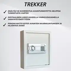 Trekker avainkaappi 50, valkoinen, digitaali lukolla - 4