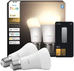 Philips Hue LED-lamppu 9.5W A60 E27 2700K 1100LM valkoinen 2 kappaletta - 2