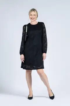 London Fog naisten pitsimekko 218L402513 - Jet Black - 5