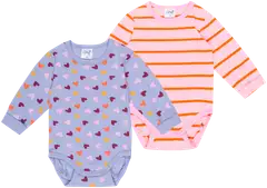 Ciraf vauvojen body Sydän & Raita 2-pack - pink hearts - 1