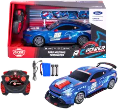 Dickie Toys - RC Ford Mustang Customized 1:24, 29 cm, Try Me, RTR, radio-ohjattava, 4 kanavainen ohjain, taajuus 2,4 GHz, USB lataus, valotoiminto - 1