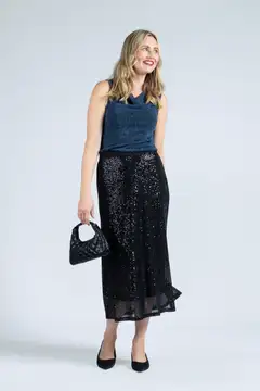 House naisten glitterpusero 213H402524 - blue glitter - 5