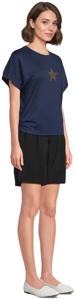 WKLY. naisten lyhythihainen trikoopusero 213W282601 - Navy - 4