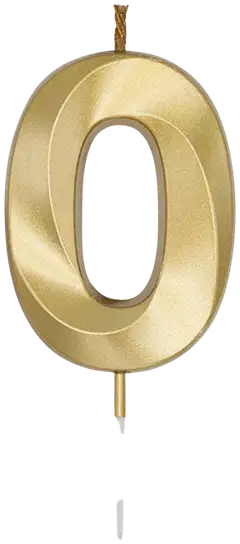 Kakkukynttilä 0 kultainen 6 cm - 2