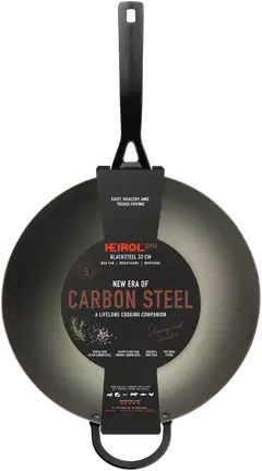 Heirol Wokkipannu 33 cm Blacksteel Pro - 3
