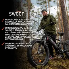 Swoop sähköfatbike Ranger 26" 7-vaihdetta musta - 8