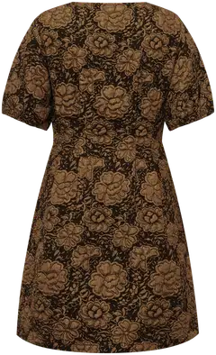 WKLY. naisten lyhyt jaquard-pintainen juhlamekko 218W382673 - Black Copper - 2