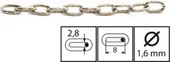 Habo koristeketju 700-3 niklattu 2m - 1