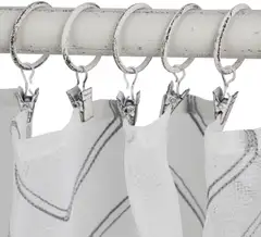 Ihanin verhorenkaat nipistimellä valkokulta 32/38 mm 10kpl/pss - 3